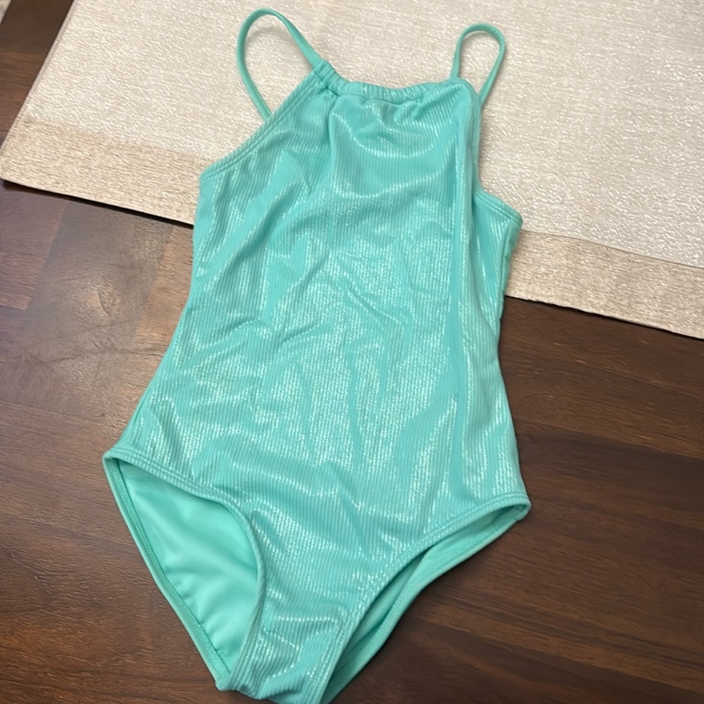 Sea foam green girls swim suit from Target